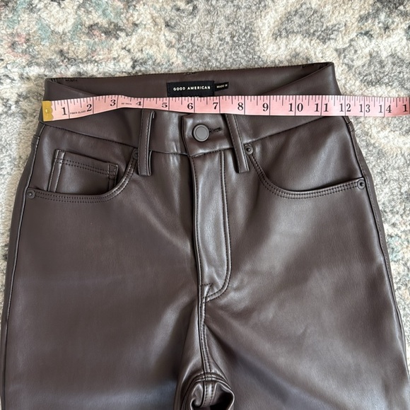 Good American Brown Better Than Leather Good Icon Pants - Picture 8 of 14